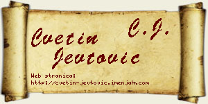 Cvetin Jevtović vizit kartica